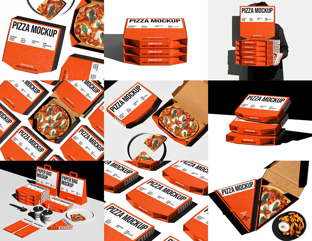 PB_Pizza Packaging Mockup Bundle